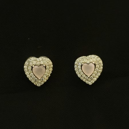 Blushing Heart Earrings