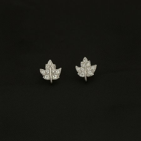 Sparkling Maple Leaf Earrings